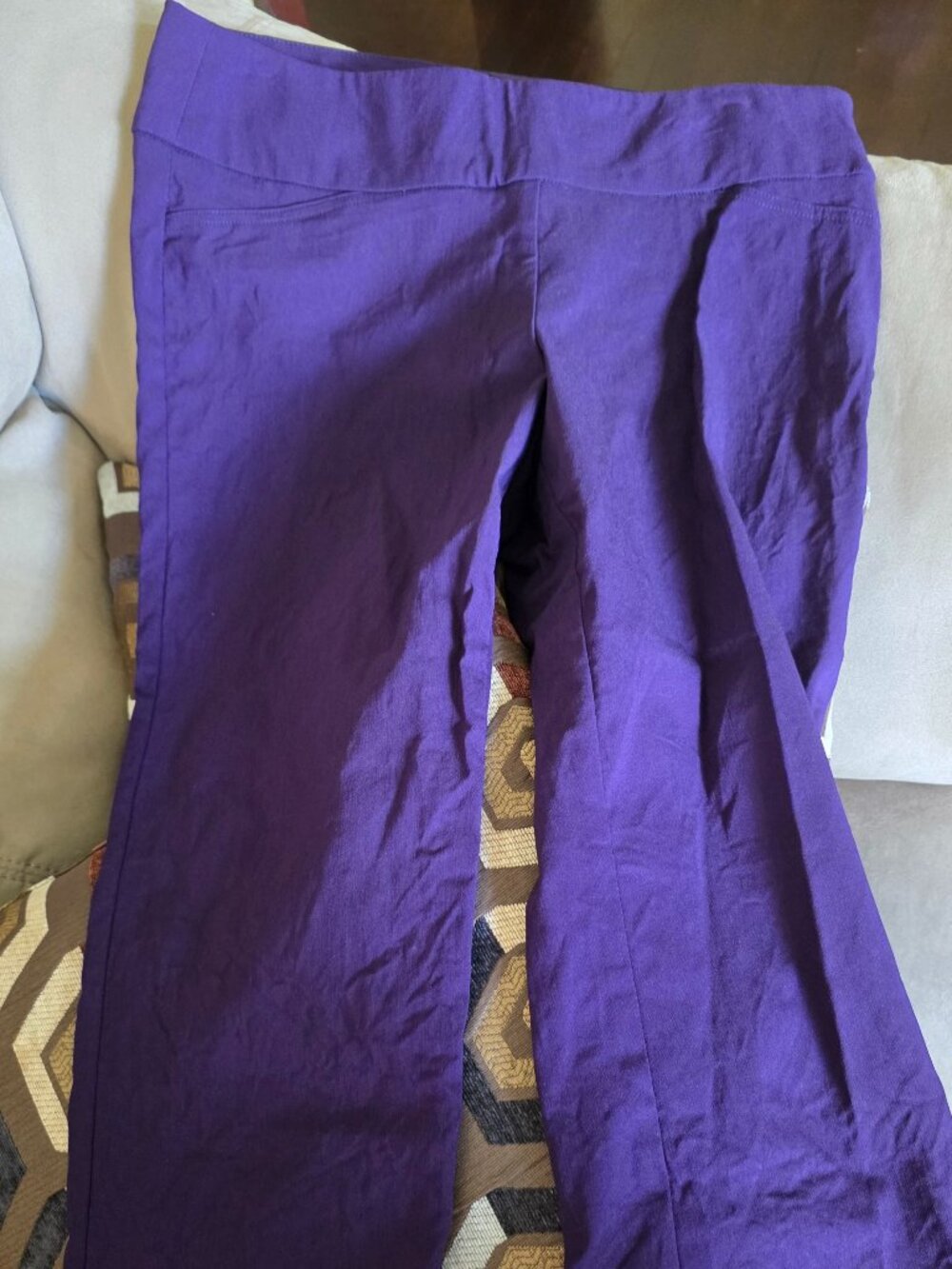 Ricki's pull on capris in purple, sz M